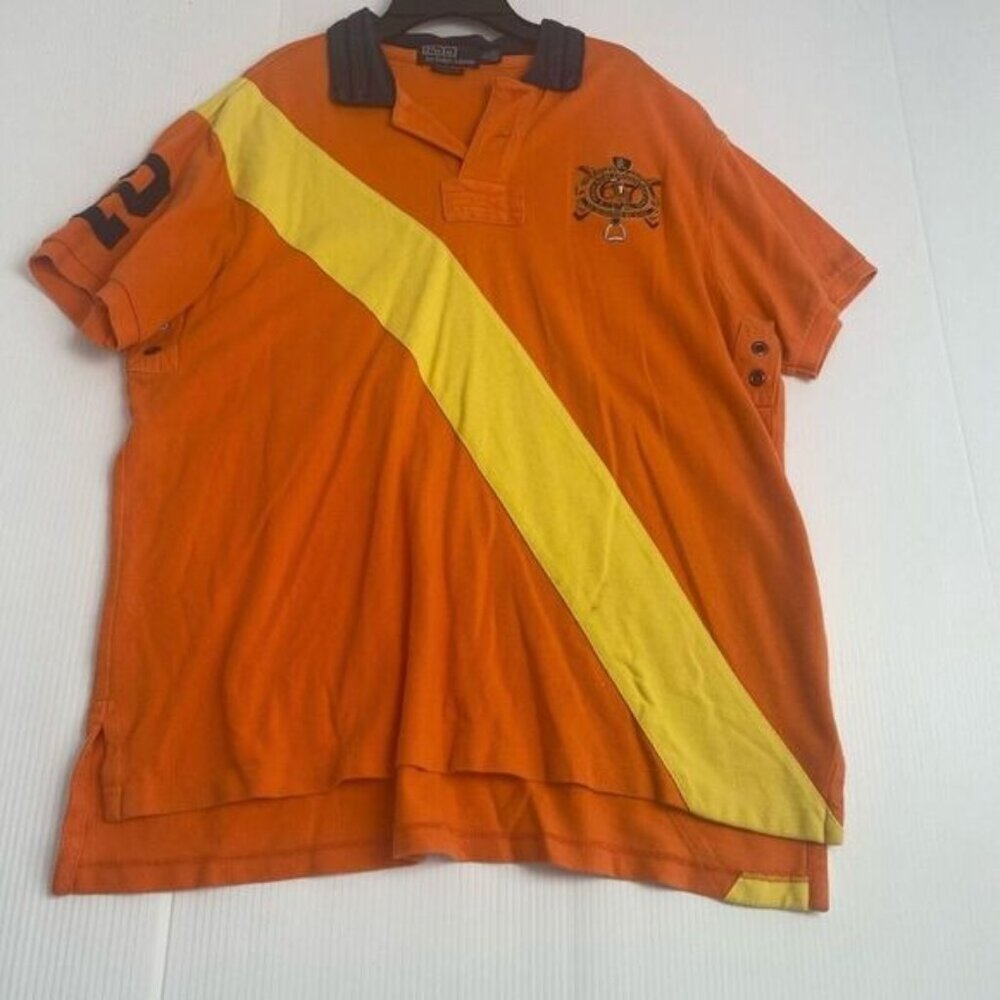Vintage Ralph Lauren Mens Custome Fit Polo Equestrian Polo Shirt, Size XL
